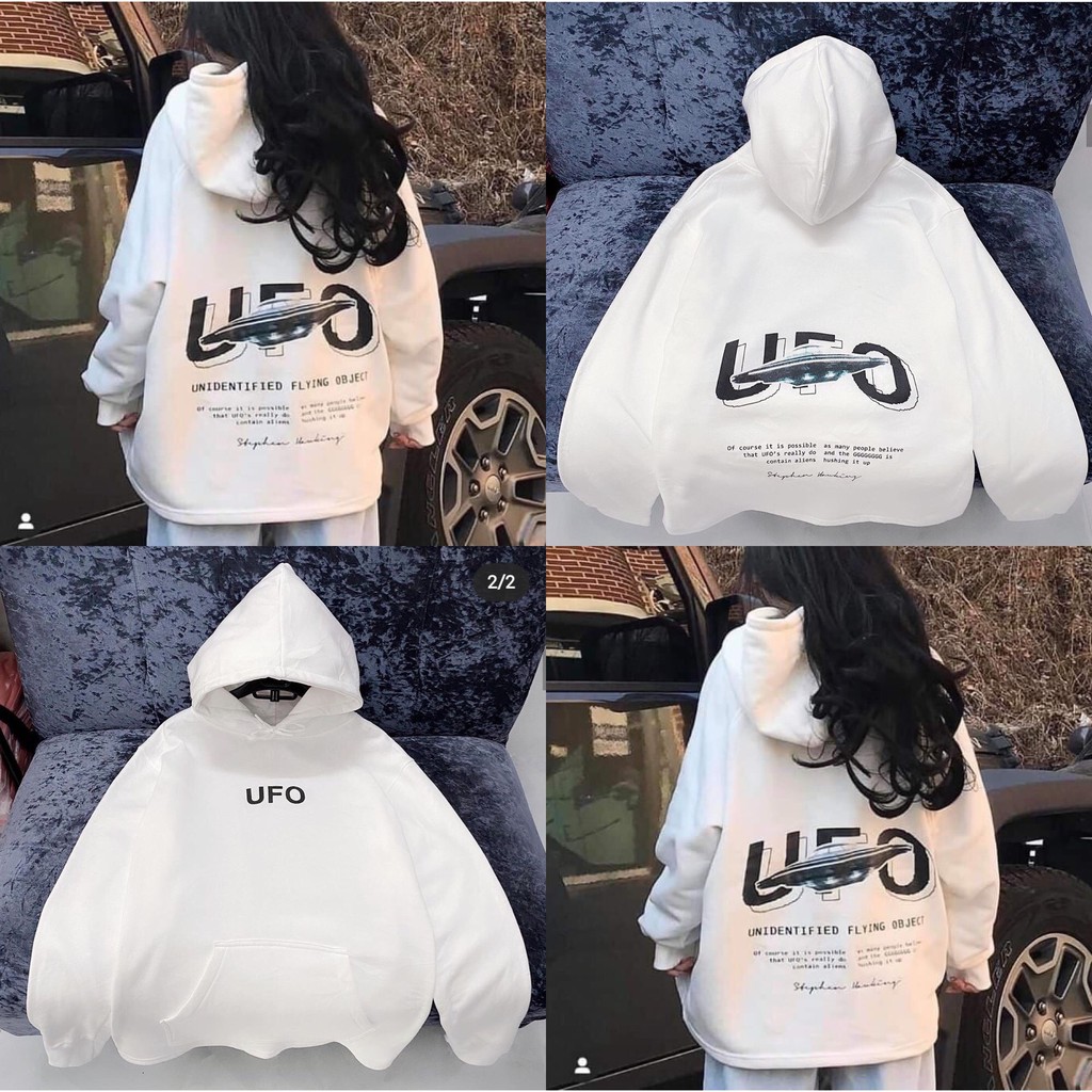 Áo hoodie unisex WIND form rộng nam nữ nỉ bông UFO MC thu đông oversize ulzzang | BigBuy360 - bigbuy360.vn