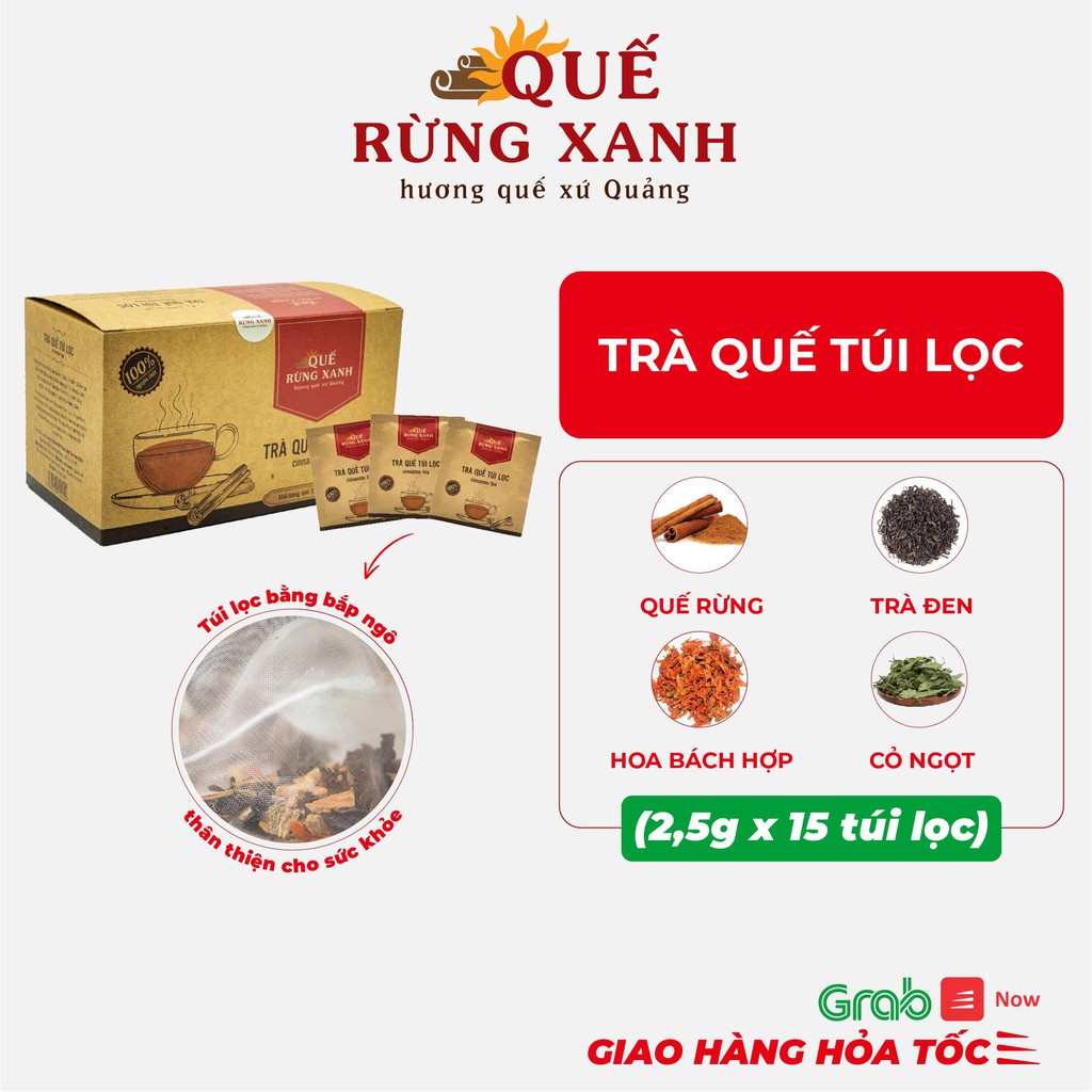 Combo Trà quế, Tinh dầu quế, Nhang nụ quế | Cinnamon | Quế Rừng Xanh - Quế rừng Trà Bồng