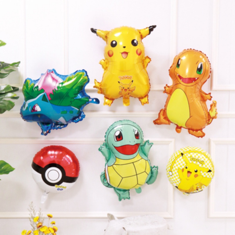 Bong Bóng Lá Nhôm Hình Nhân Vật Pokemon Trang Trí Phòng Bé Trai Gái