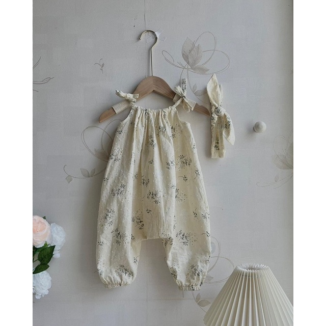 Đồ bộ liền thân hoa nhí mùa hè kèm nơ nanci room
