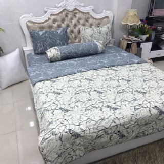 Bộ Drap Thun THÁI LAN 3D mát lạnh 4 món
