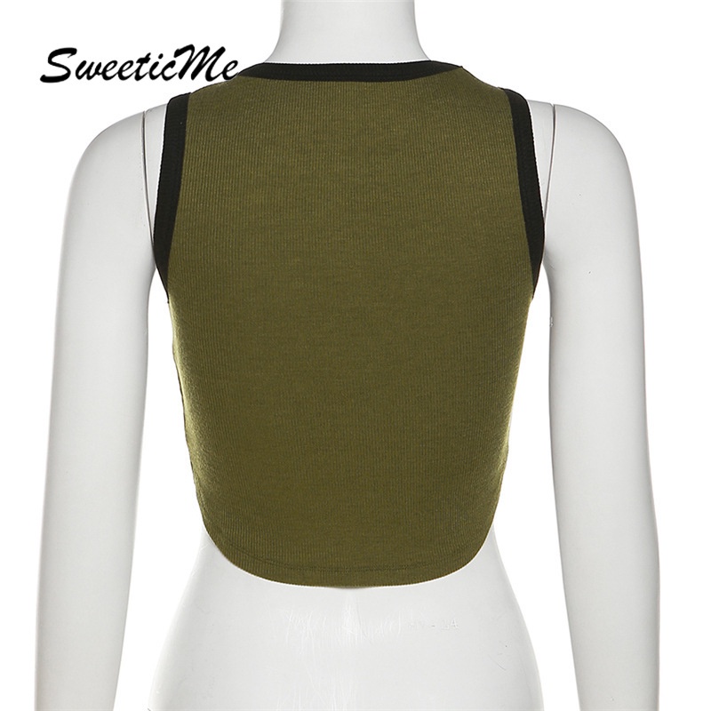 Áo Tank Top Sát Nách Cổ Tròn Dáng Ôm In Họa Tiết Thời Trang   Quyến Rũ Cho Nữ