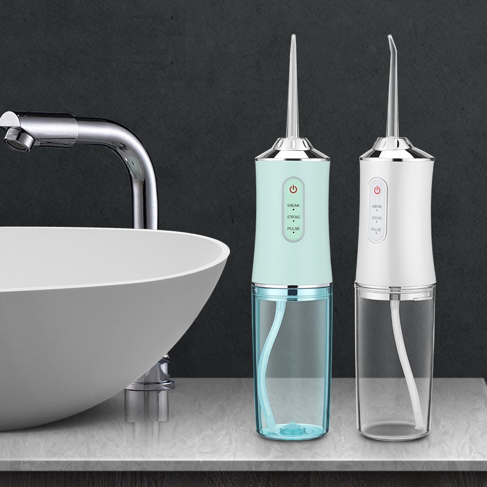 Máy tăm nước vệ sinh răng miệng Oral Irrigator 6886A bản rút gọn quốc tế chuẩn nha sĩ khuyên dùng, 4 đầu tăm