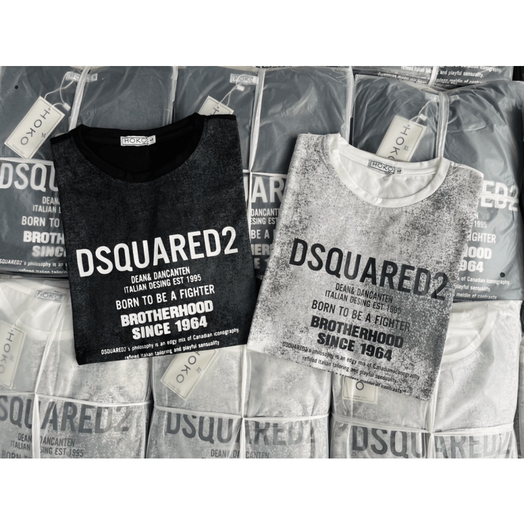 XẢ LỖ ÁO THUN NAM POLO CỔ TRÒN LOANG IN CHỮ DISQUER21