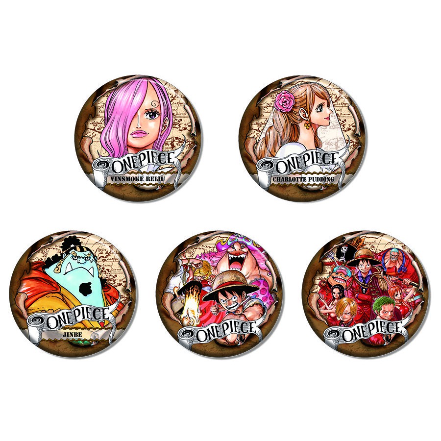 ( 1 chiếc ) Huy hiệu anime chibi in hình ONE PIECE ĐẢO HẢI TẶC pin cài áo xinh xắn