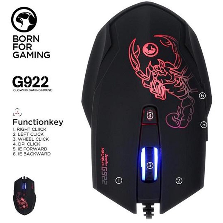 Chuột game cổng USB 6D Marvo G922 Scorpion LED DPI 4000