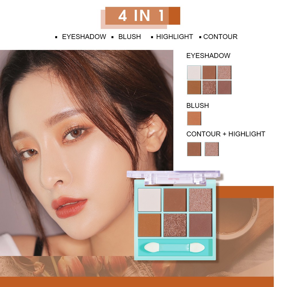 Bảng phấn mắt SANIYE E0644 nhám với 6 màu 5.4g | BigBuy360 - bigbuy360.vn