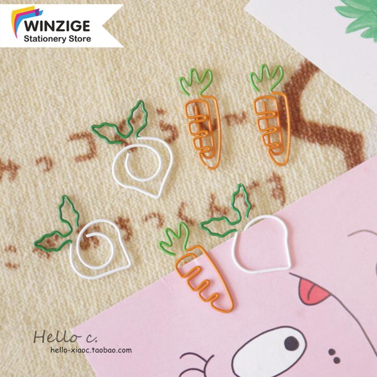 Winzige ghim kẹp giấy cute Paper Clip Hình Củ Cà Rốt Đáng Yêu văn phòng phẩm đồ dùng học tập dễ thương giá rẻ