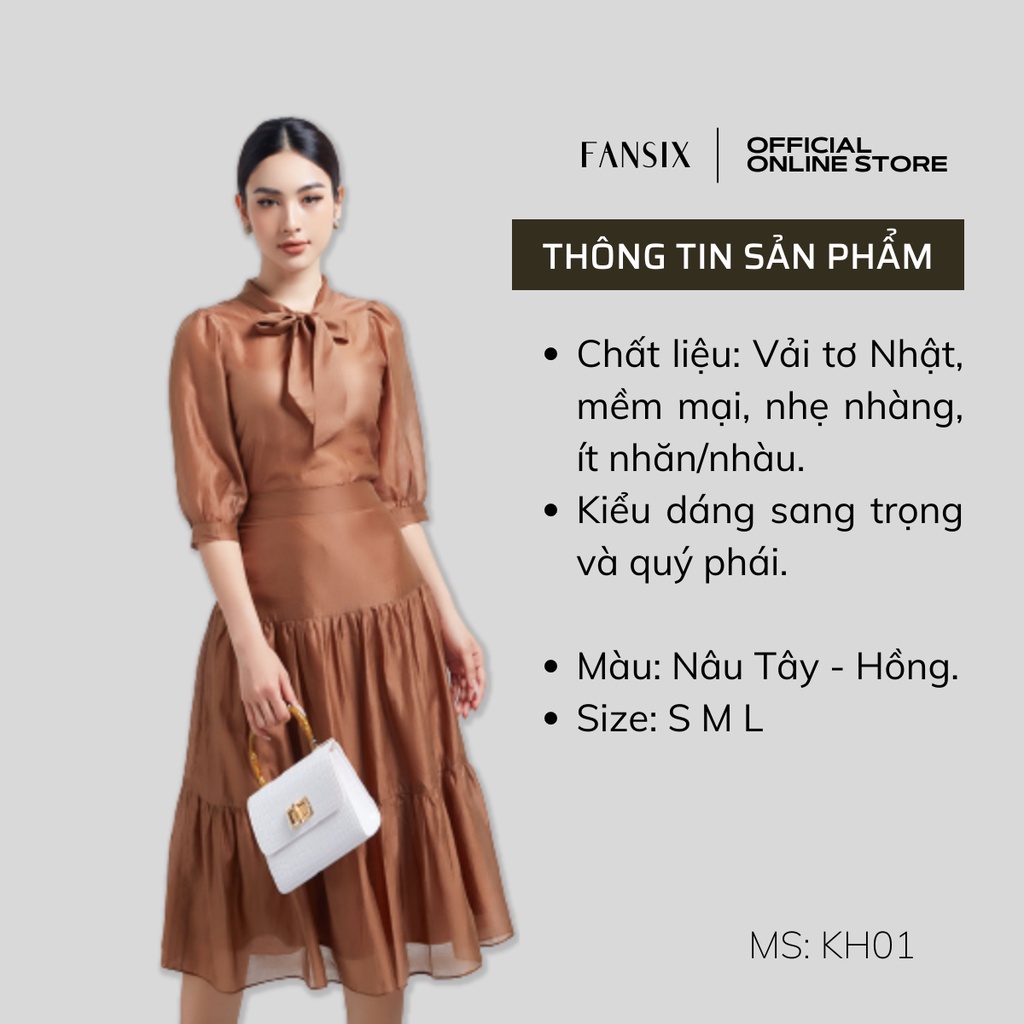 Set Áo kèm Chân Váy nữ FANSIX - KH01 vải tơ Nhật mềm mại, tôn dáng | BigBuy360 - bigbuy360.vn