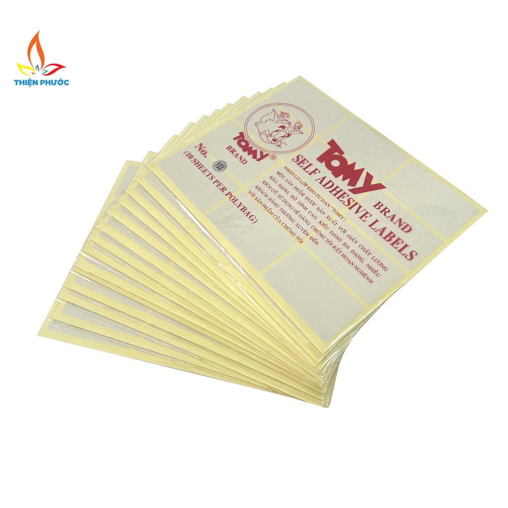 Giấy decal A5 Tomy trắng có keo tự dán đủ các size  SUKADO DECAL02