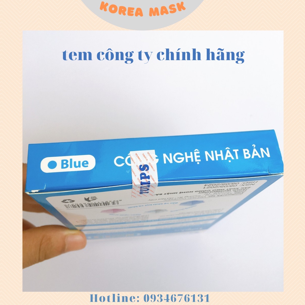 [Combo 50 cái] Khẩu trang trẻ em 3D Tulip kháng khuẩn công nghệ Nhật Bản cho bé từ 0-5 tuổi sét 5 hộp mix màu thoải mái