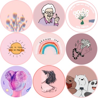 Giá đỡ điện thoại popsocket mẫu màu hồng