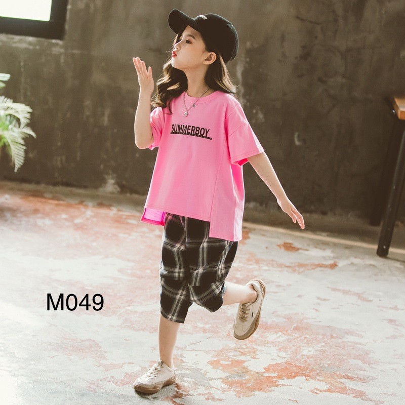 M49 Bộ quần áo phong cách hàn cho bé gái hot 20-45kg