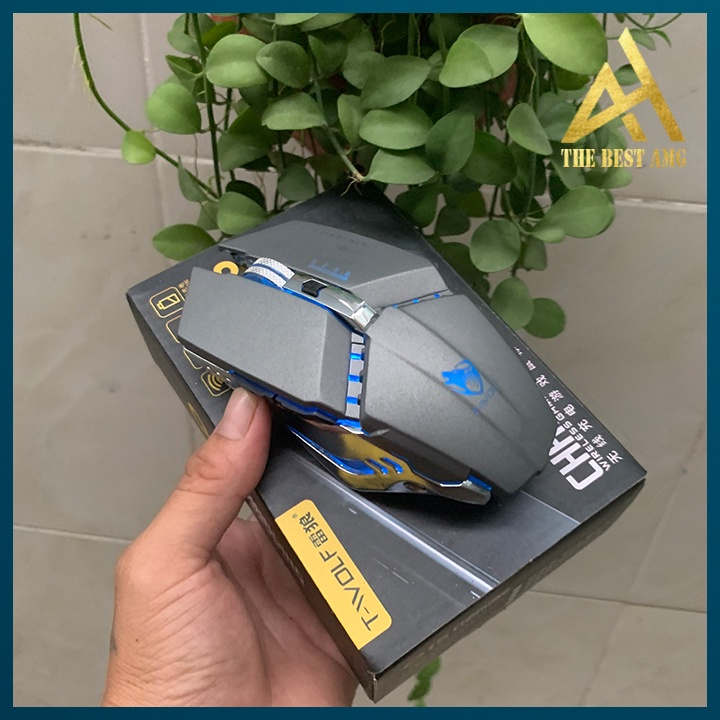Chuột Máy Tính Không Dây Chuột Gaming Chống Ồn Led Rgb T-WOLF Q15 Wireless Chuột Bluetooth Laptop Pc Mouse Chơi Game
