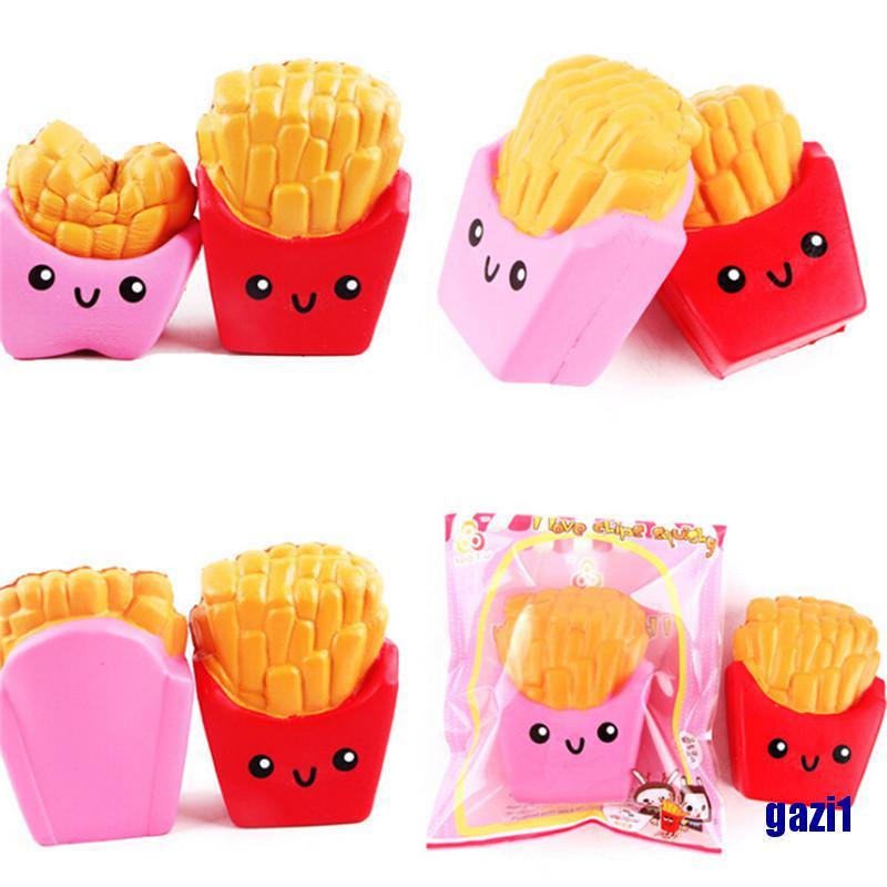 (gazi1) 10.8*8cm Squishy french fries Cream Scented Squeeze Super Slow Rising Toy