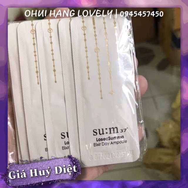 Combo 10 gói tinh chất vàng ngày Day Ampoule Losec Summa Sum date 09/06/2023