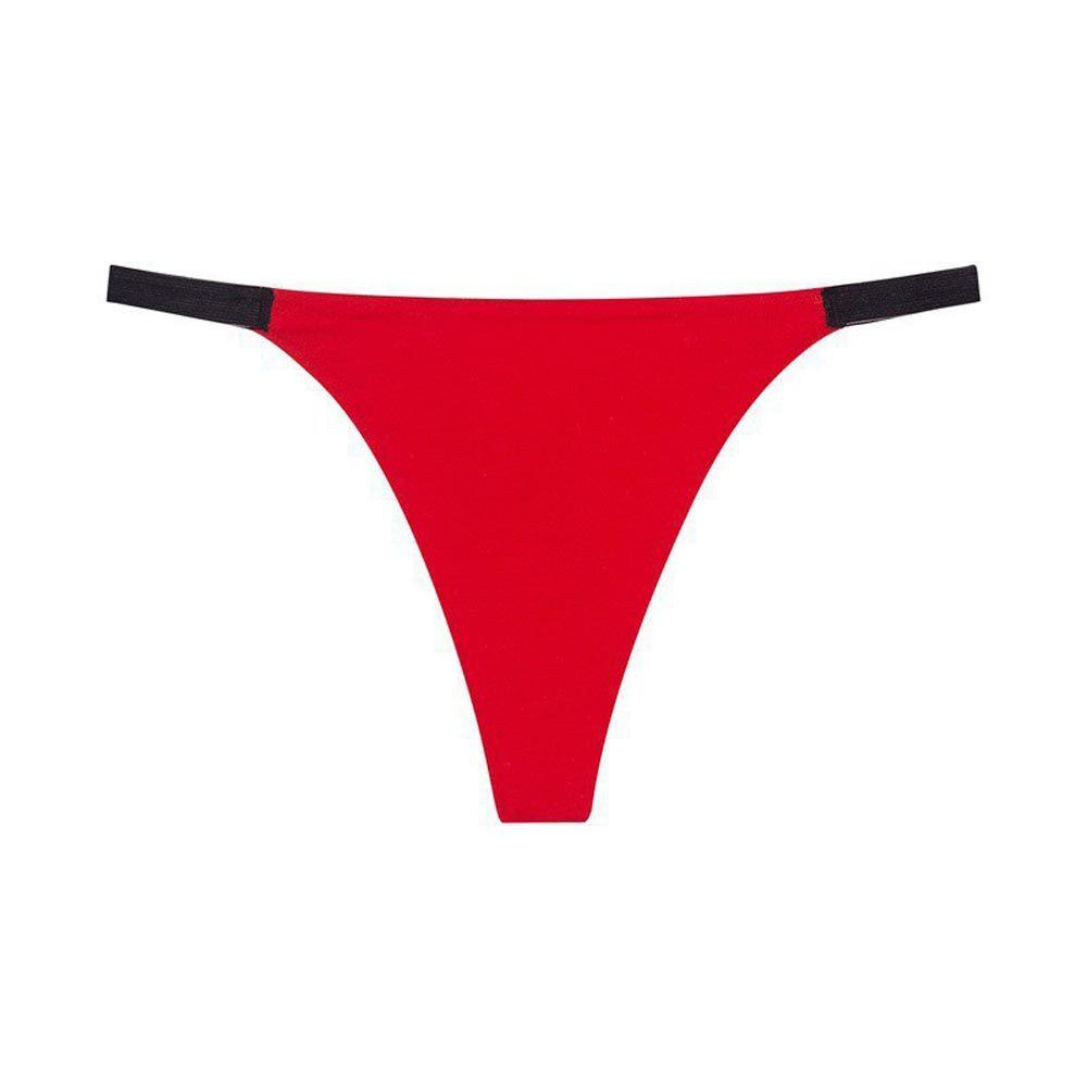 OCEANMAP Quần Lót Bikini Màu Trơn Lưng Vừa Dễ Thương Cho Bạn Gái