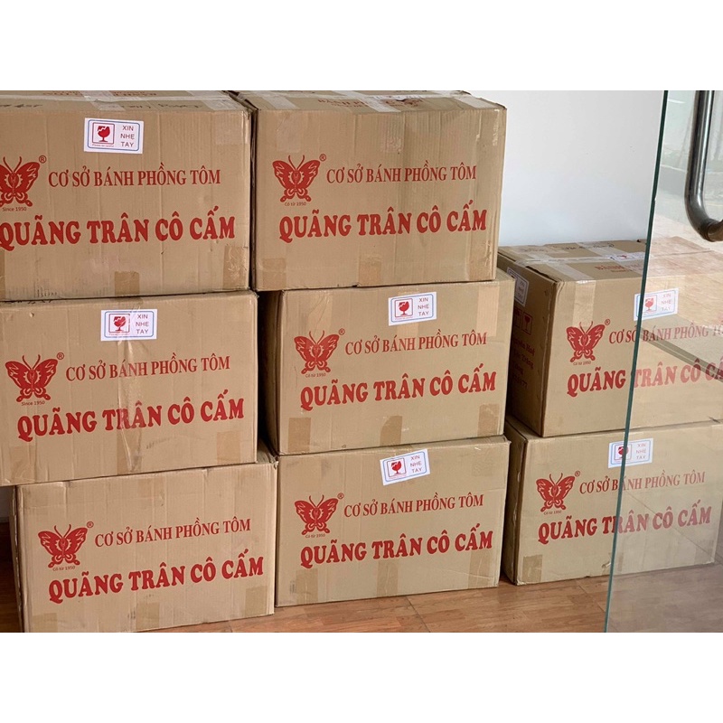 Bánh Phồng Tôm Quãng Trân Hộp 500G -  Màu Vàng Thượng Hạng