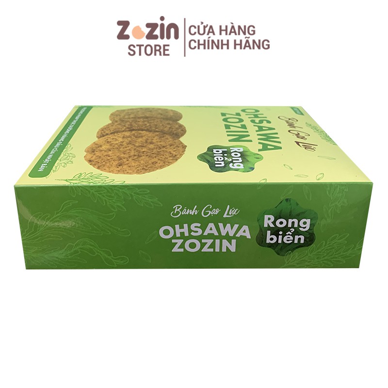 Bánh ăn kiêng gạo lức rong biển Zozin hộp 14 gói hỗ trợ người thừa cân, bánh quy chay rong biển gạo lứt, Zozinstore