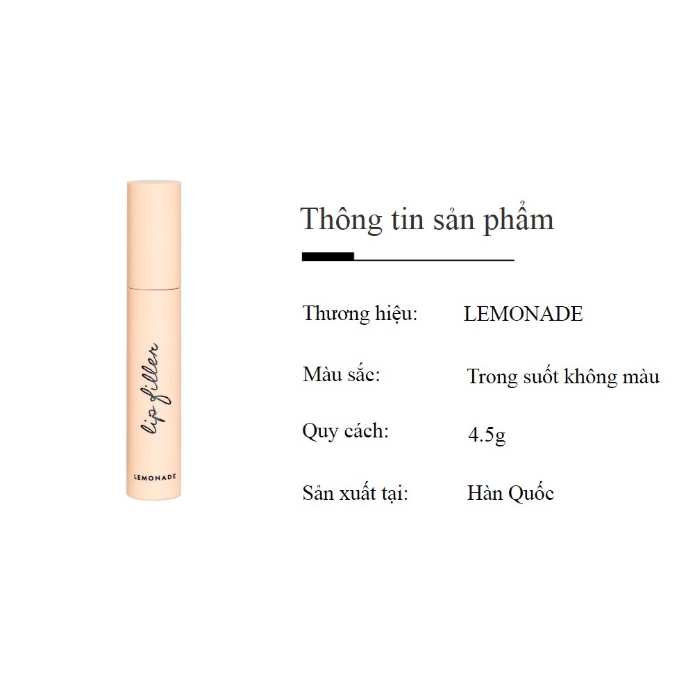 Combo Lemonade Bút Kẻ Mắt Eyeliner SuperNatural 1g và Son lót đầy môi Lip Filler 4.5g