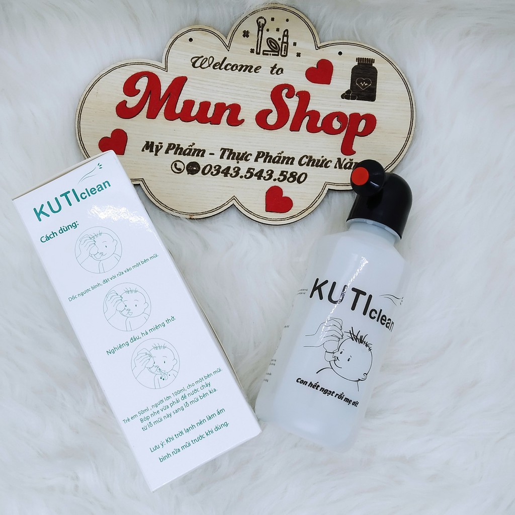 Bình rửa mũi KUTIclean chai 200ml dung dịch pha sẵn
