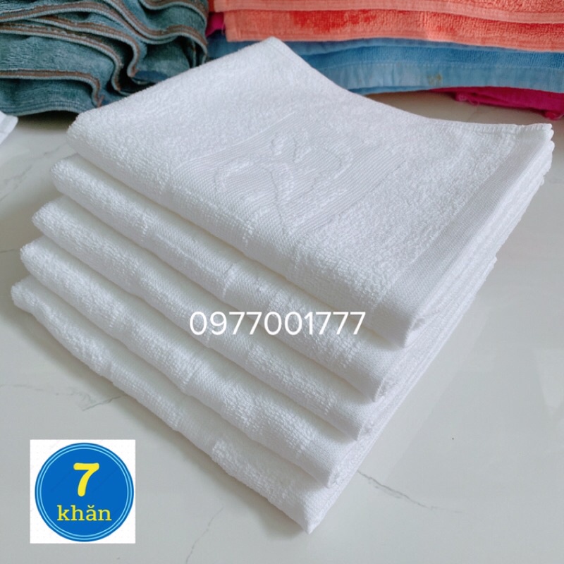 Khăn mặt trắng khách sạn 100% cotton - Phong Phú