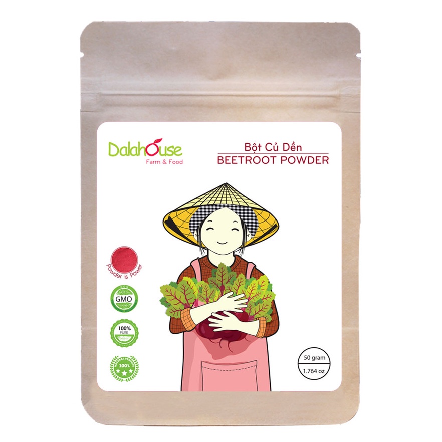 Bột củ dền hữu cơ sấy lạnh nguyên chất 🍁Dalahouse🍁 giúp tạo màu tự nhiên cho thực phẩm