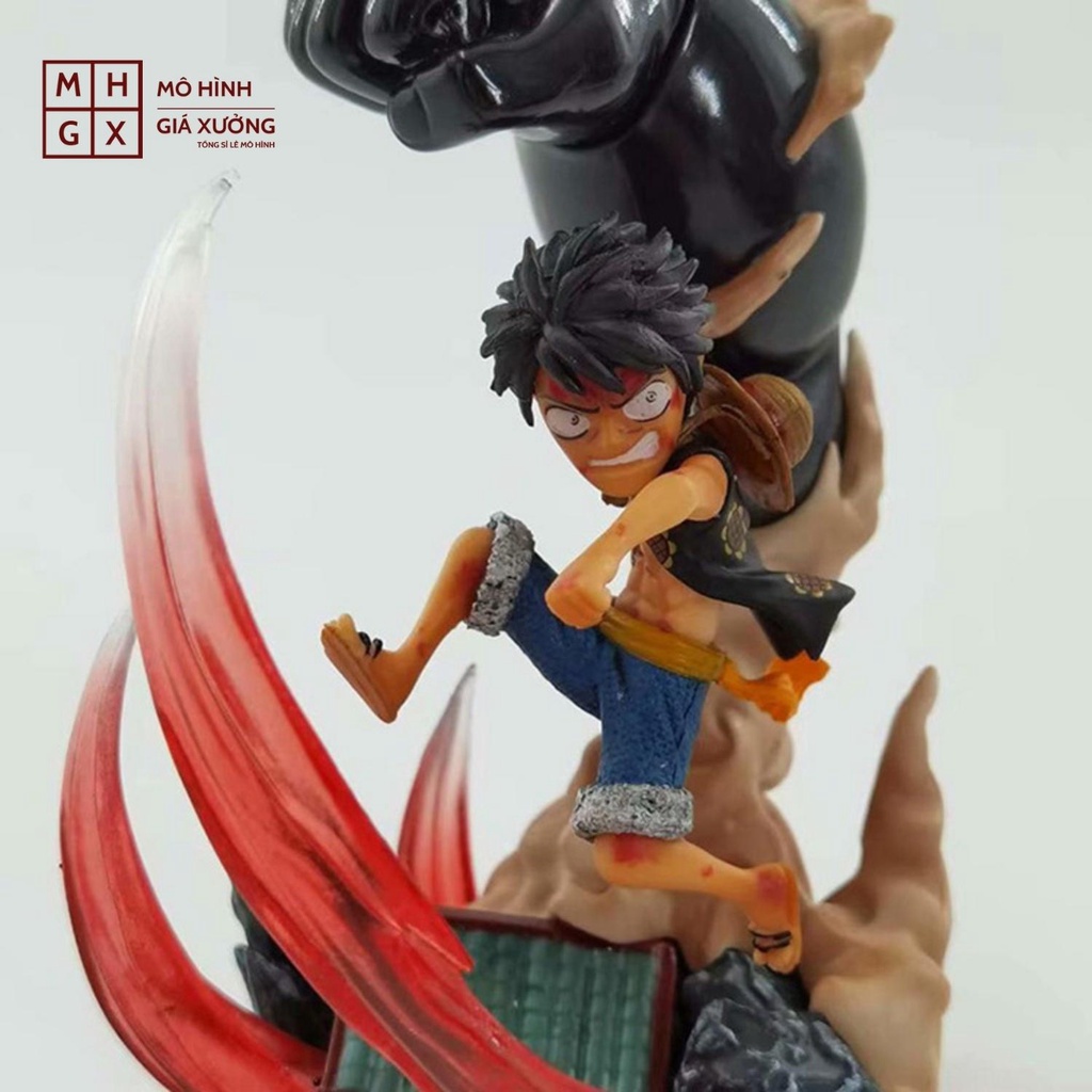 Mô hình One Piece Luffy gear 3 haki siêu đẹp cao 13cm trạng thái chiến đấu  , figure mô hình anmie one piece luffy