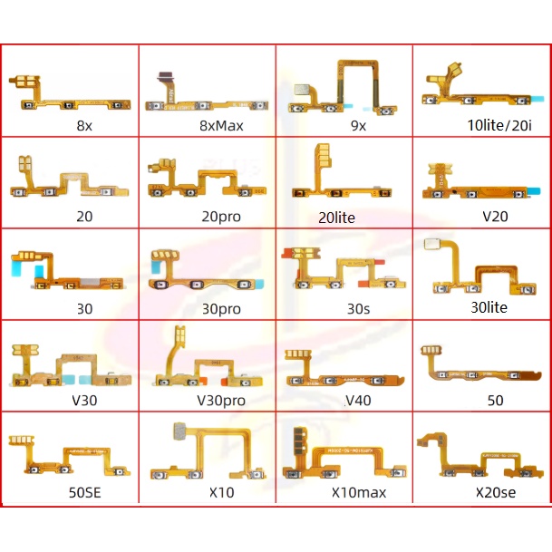 Cáp Nút Nguồn âm lượng Cho huawei honor 8 9 10 20 8X 9X V10 V20 Pro lite