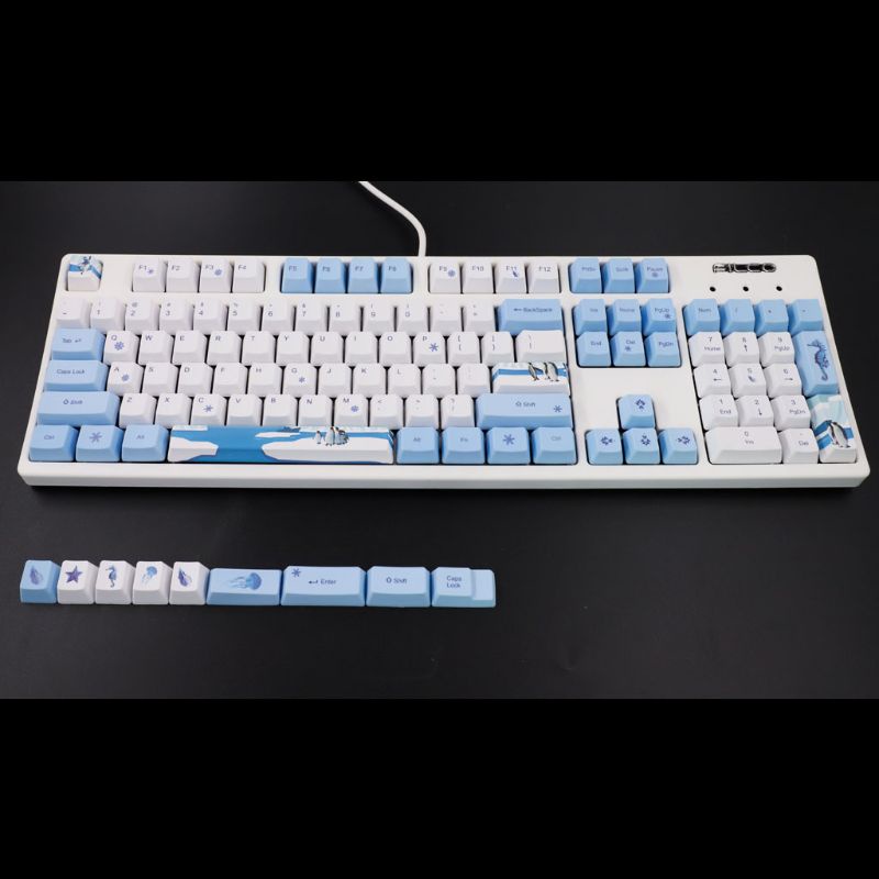 Bộ 113 Phím Rời PBT OEM In Hình Chim Cánh Cụt Dễ Thương