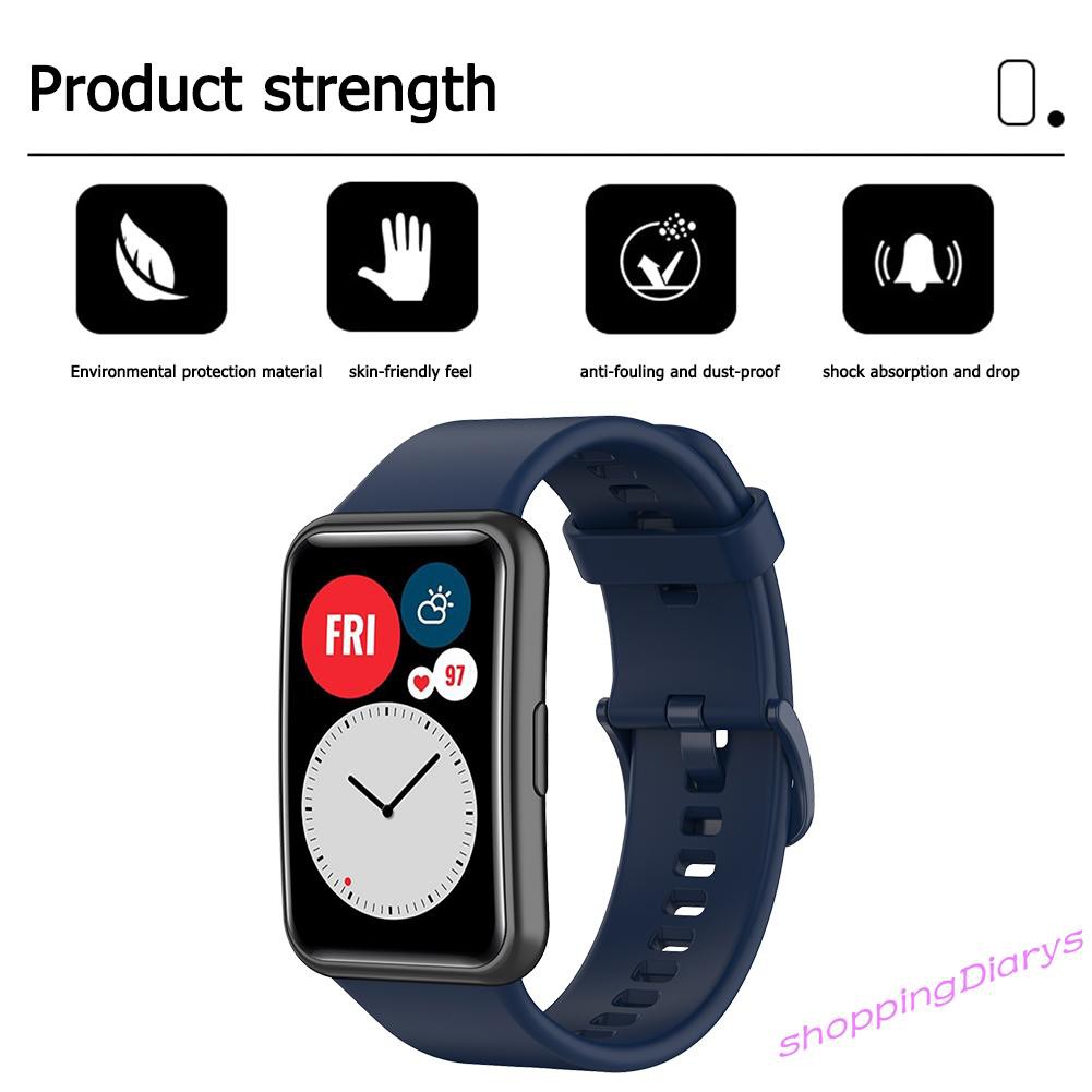 Dây Đeo Silicone Cho Đồng Hồ Thông Minh Huawei Fit 22mm