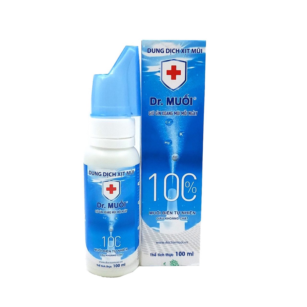 Dung dịch xịt mũi Dr. Muối 100ml [Dr muối] - Bảo vệ và làm sạch mũi xoang hàng ngày