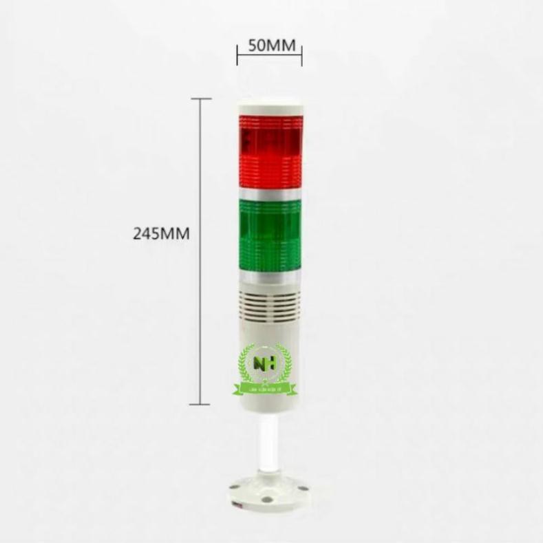 ĐÈN CẢNH BÁO HÌNH THÁP 2 MÀU 3 MÀU CÓ CÒI 24V và 220V Loại Tốt