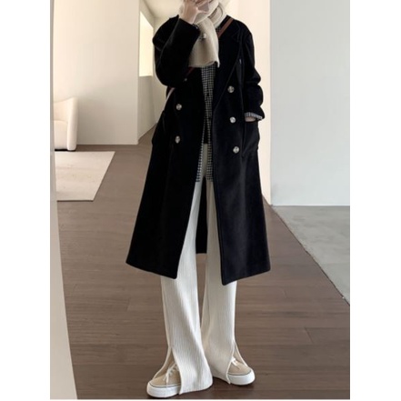 Quần ống rộng Xẻ Tà Lưng Cao Thời Trang Cho Nữ