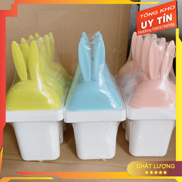 [Giảm giá sốc] Combo 2 Bộ Khuôn làm kem Tai Thỏ Ngộ Nghĩnh, Giải Nhiệt Mùa Hè