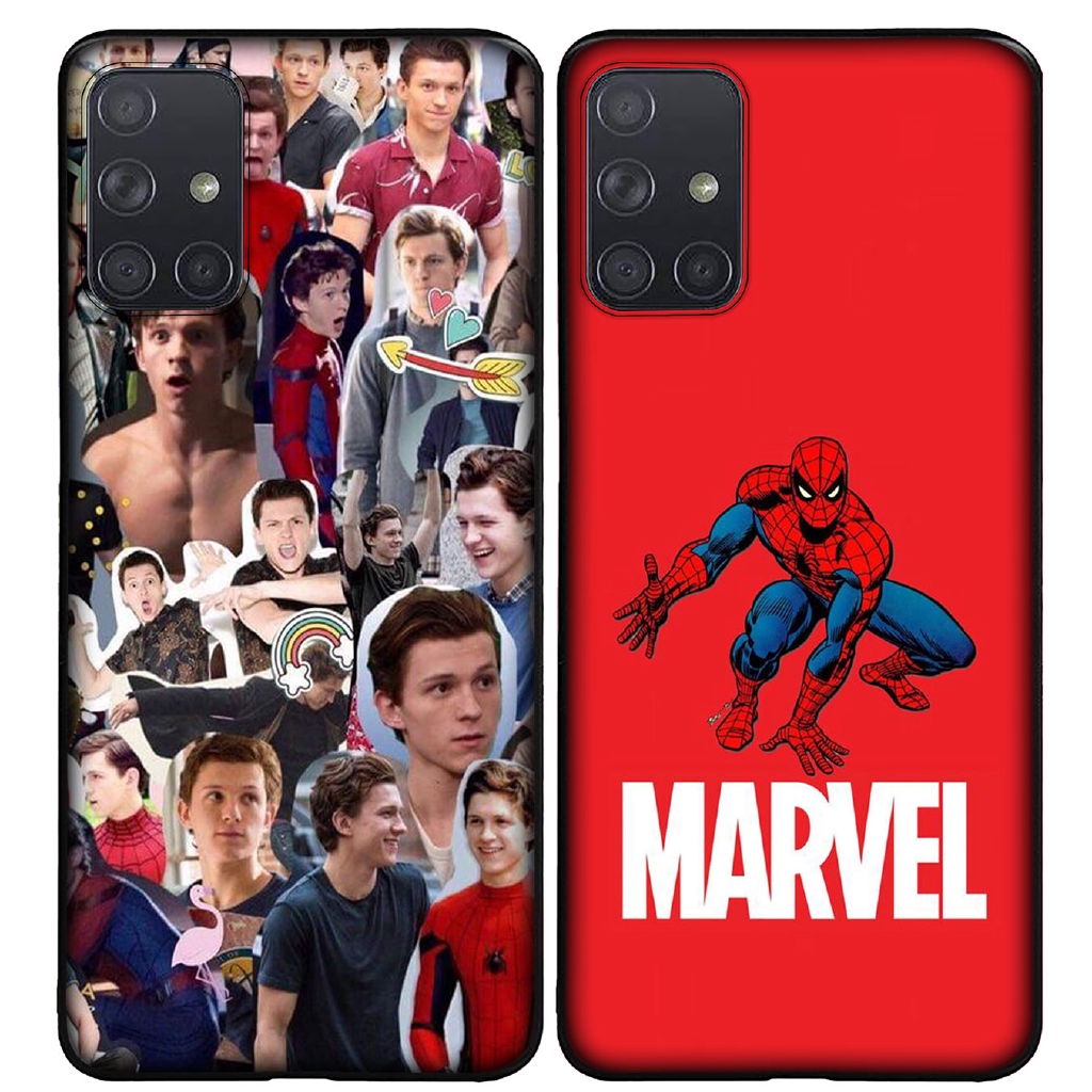 Ốp Điện Thoại Mềm Hình Marvel Spiderman Tom Holland Cho Samsung Galaxy Note 10 Lite 9 J6 J4 Prime Plus 2018