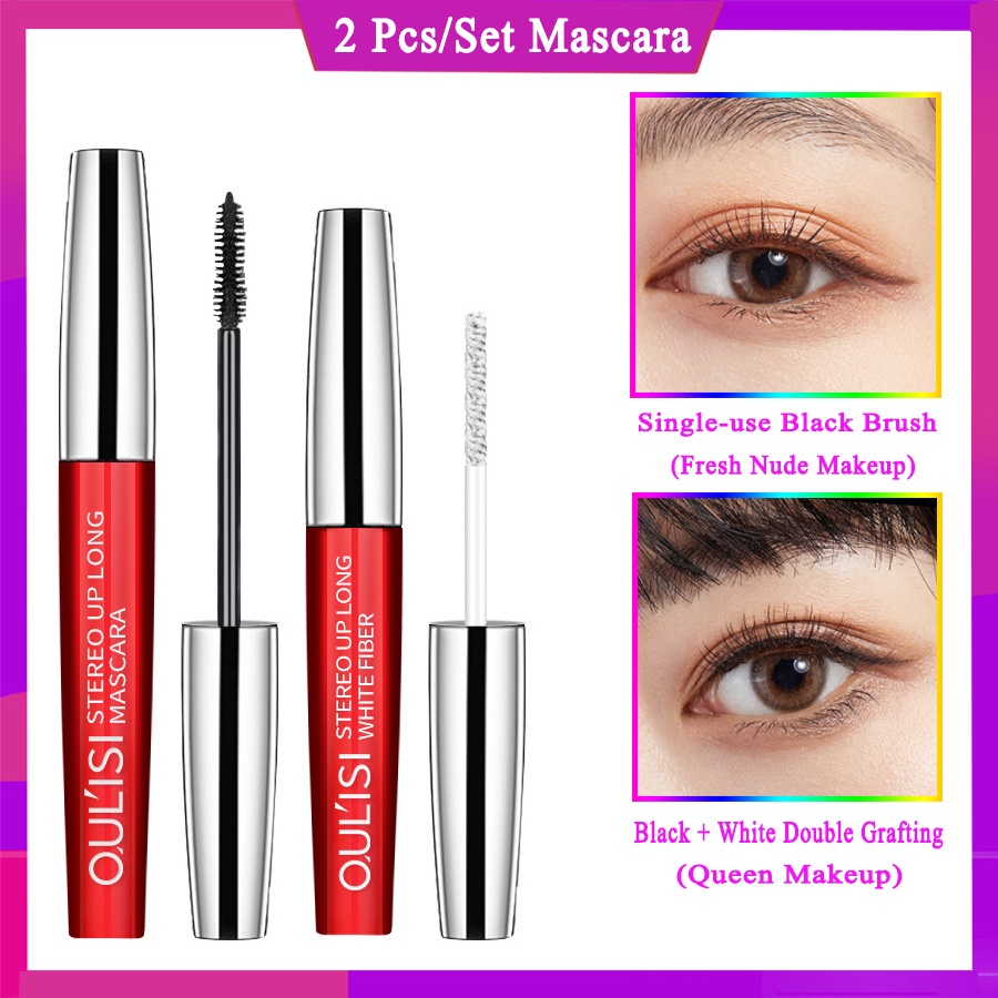 Set 2 Mascara Trang Điểm Lông Mi Chống Nước