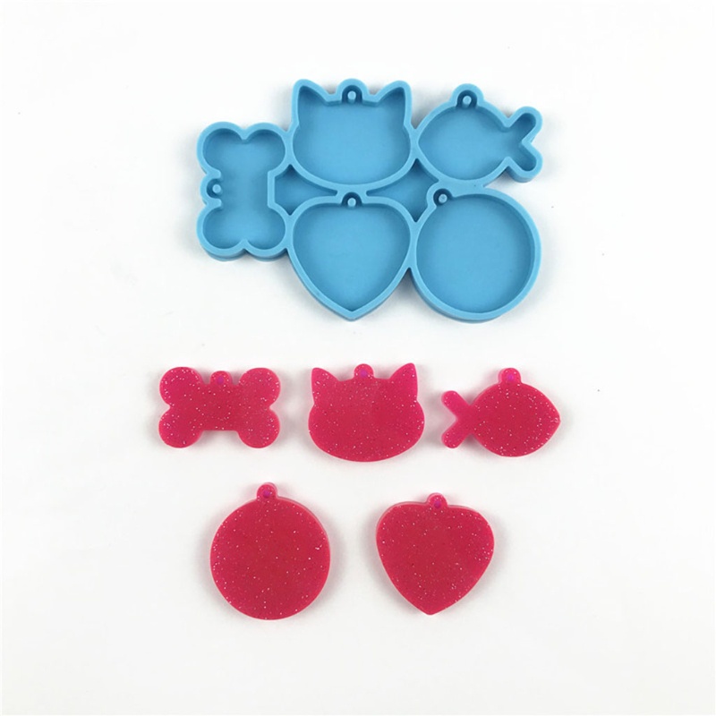 Khuôn Silicone Làm Móc Khóa Bằng Epoxy UV Hình Thú Cưng / Mèo