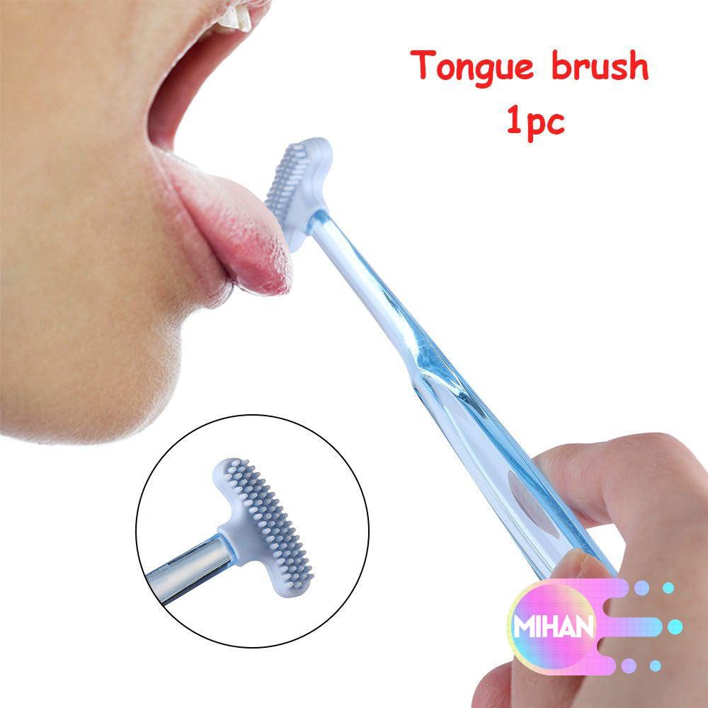 [Hàng mới về] Bàn chải bằng silicon mềm vệ sinh lưỡi thiết kế hai mặt tiện dụng