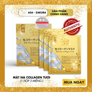 [HOT SALE] Mặt nạ collagen tươi Asa Zakura - Dưỡng trắng căng bóng làn da