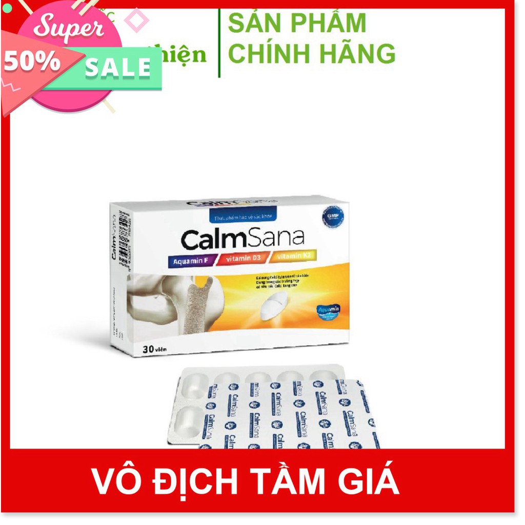 (SẢN PHẨM CHẤT LƯỢNG) CalmSana – Bổ sung canxi tự nhiên từ tảo cho mẹ mang thai, trẻ nhỏ, người già loãng xương (30 viên