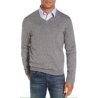 Áo len nam lông cừu cổ tim cashmere xuất Nhật