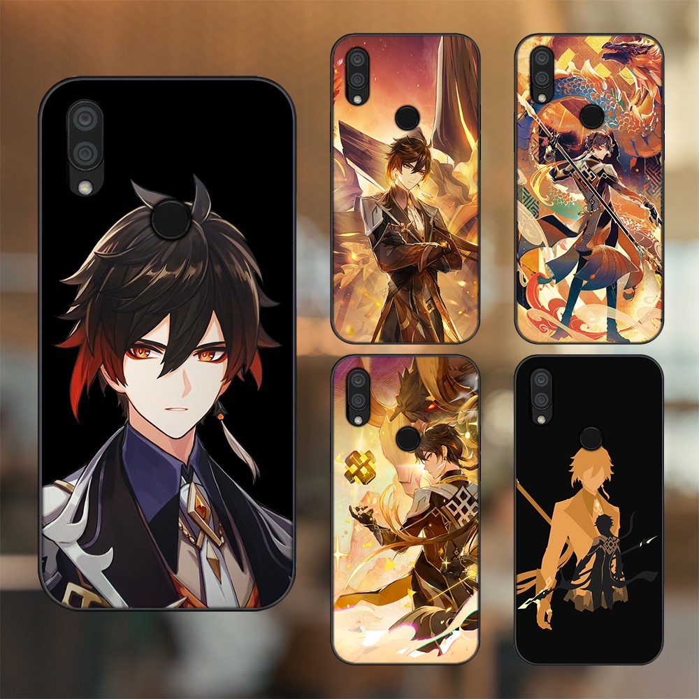 Ốp lưng Xiaomi Redmi 7 viền đen in hình Zhongli Genshin Impact