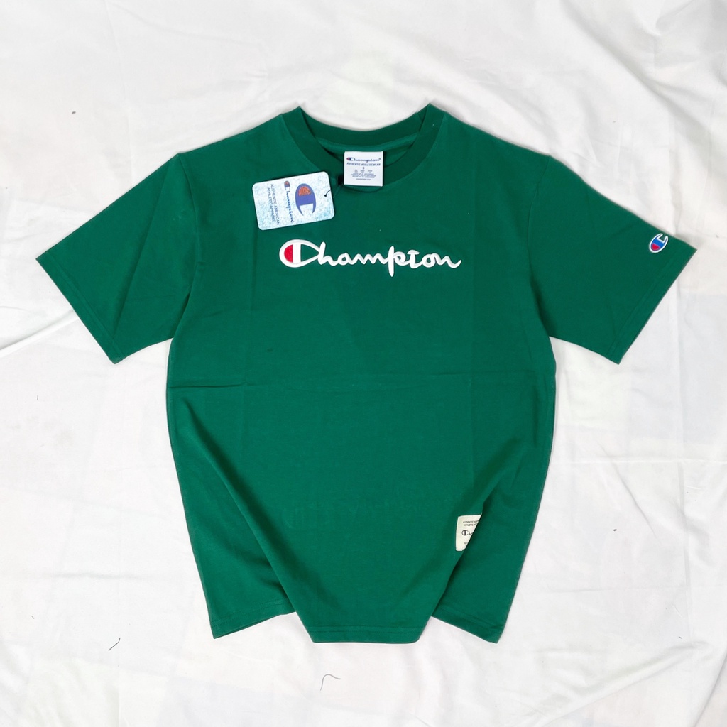 Áo thun CHAMPION ,Áo thun Unisex tay lỡ nam nữ form rộng Oversize chất Cotton logo thêu
