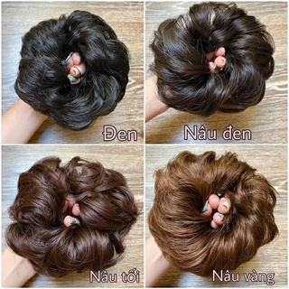 Tóc búi xoăn 😍Tóc thật 100%🥰 loại đẹp