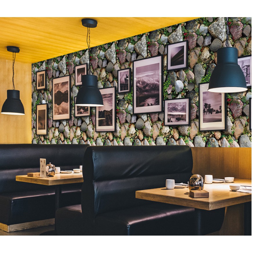 Decal giấy dán tường đá cỏ rêu khổ 45cm keo sẵn bóc dán | BigBuy360 - bigbuy360.vn