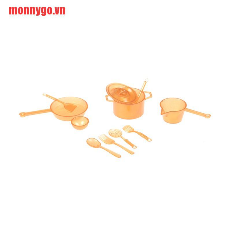 Set 10 Dụng Cụ Nấu Ăn Đồ Chơi Mini Cho Nhà Búp Bê