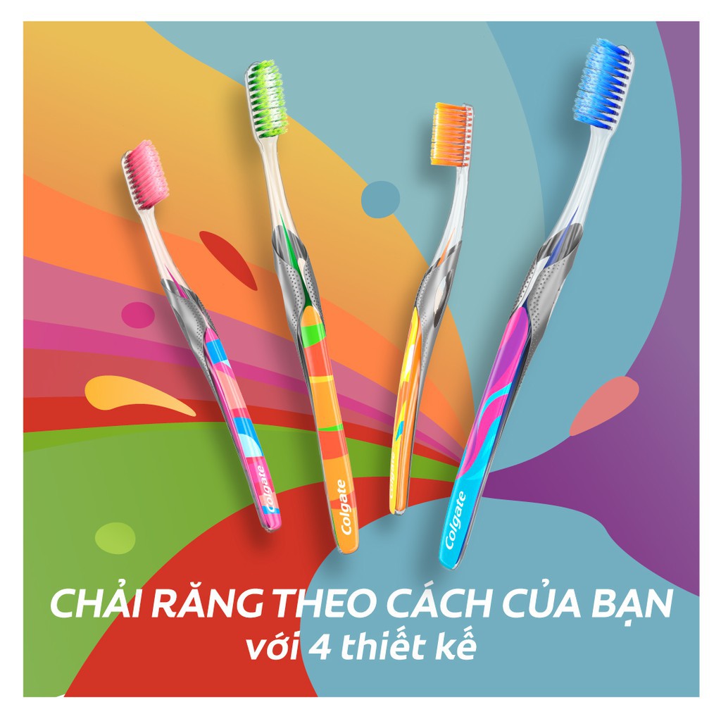 Combo 4 bàn chải Colgate Slimsoft Advanced GenZ phiên bản giới hạn kèm túi Tote