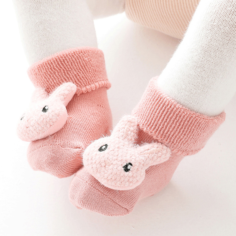 Hoạt Hình Vớ Cotton Mềm Chống Trượt Giữ Ấm Mùa Thu Đông Cho Bé 1-3 Tuổi