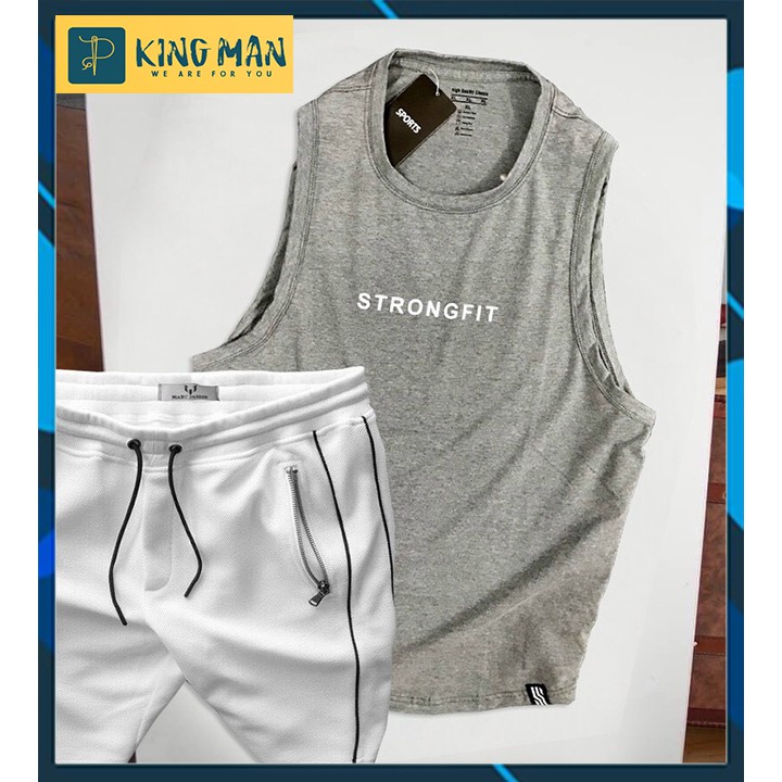 Combo set đồ nam [GYM] chất liệu COTTON LẠNH siêu mát -Kingman